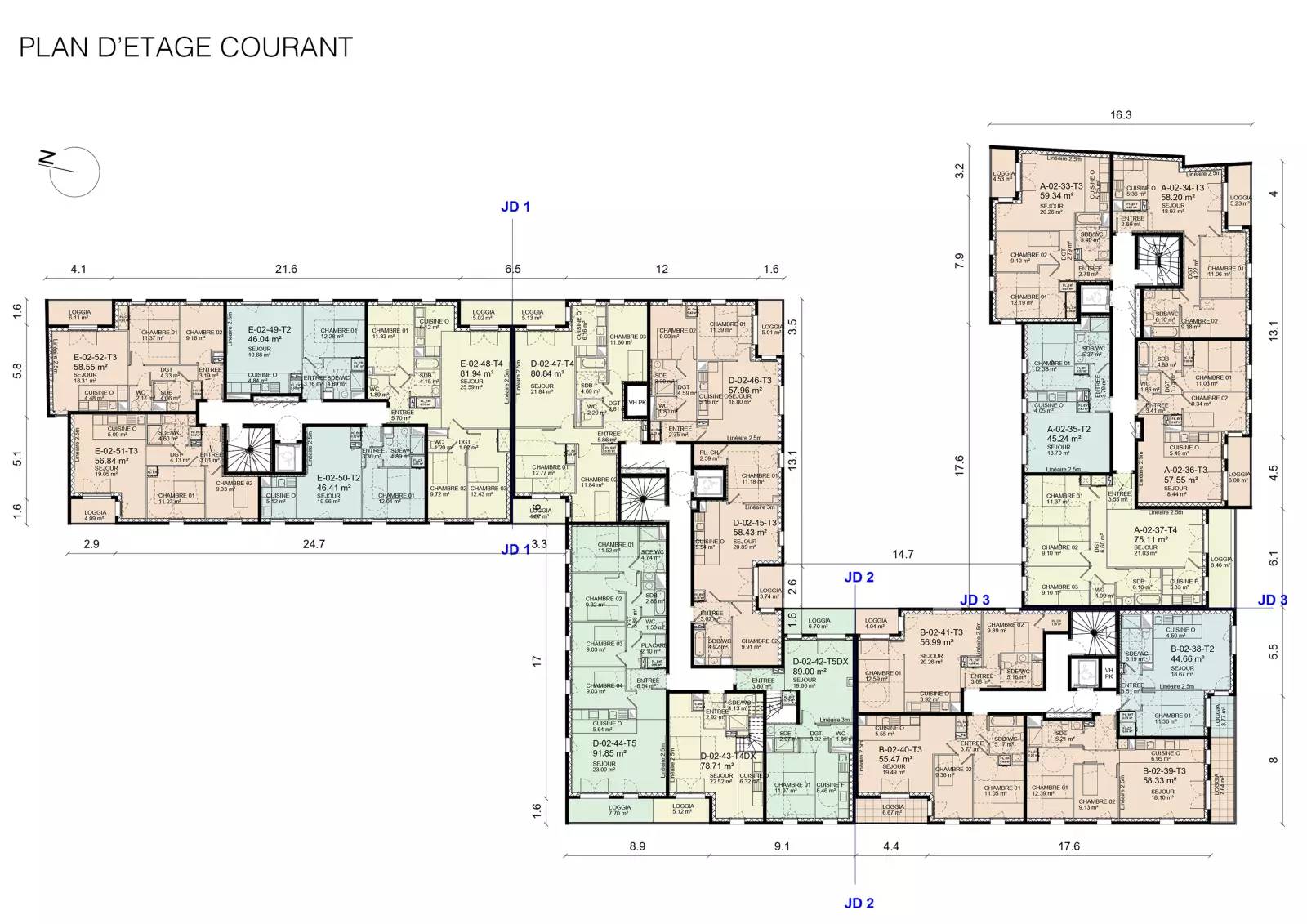 VILLEPARISIS 65 Logements + 1 Bureau 