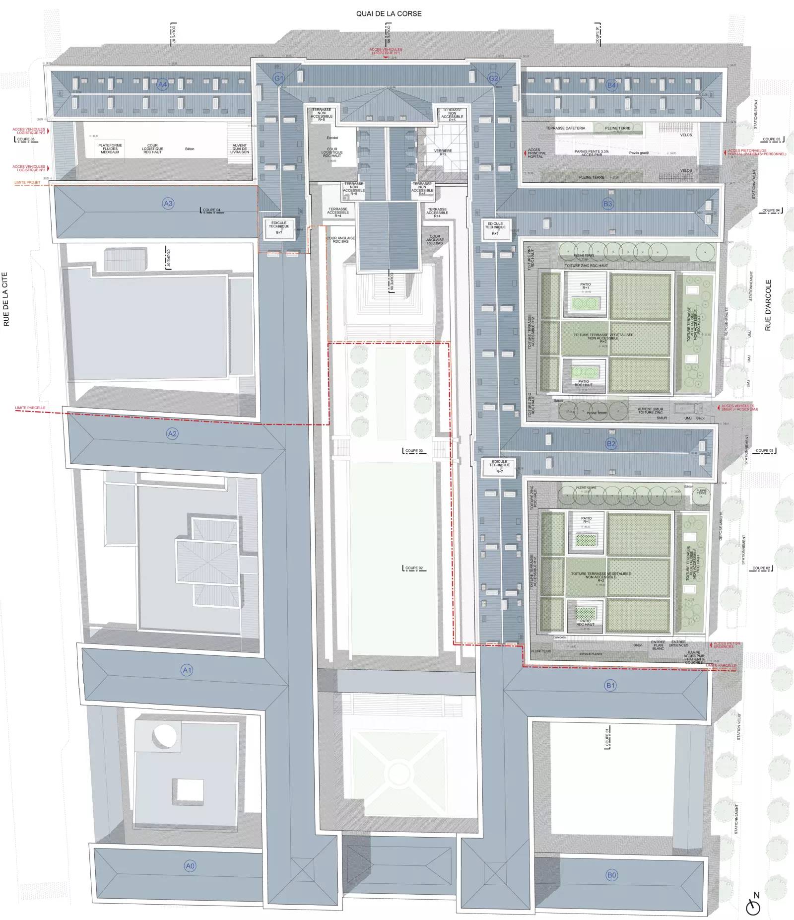 PARIS 4ème Restructuration et extension de l'Hôpital Hôtel-Dieu 