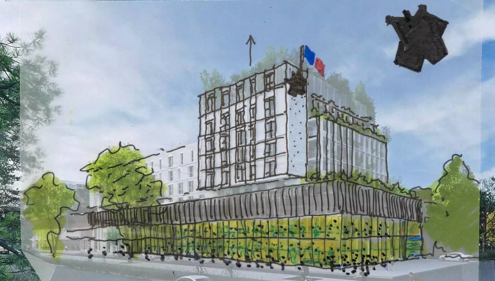 FRESNES  132 logements, commerces et activités