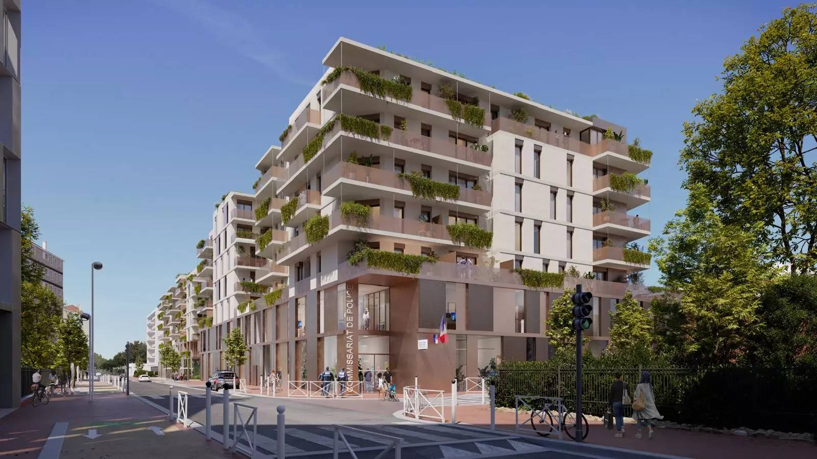 MONTROUGE 105 logements, commissariat, commerces et dépôt municipal